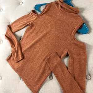 Burnt orange turtle neck